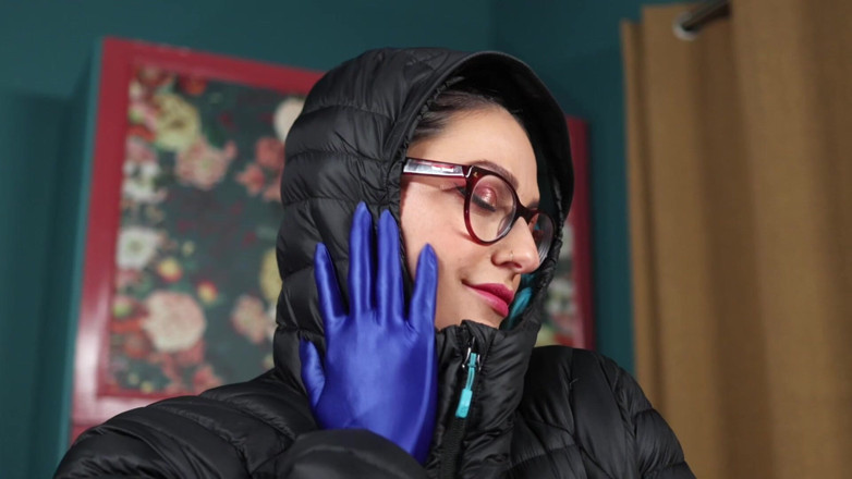 Countess diamond: Spandex-daunenjacke, doppelte umhüllung