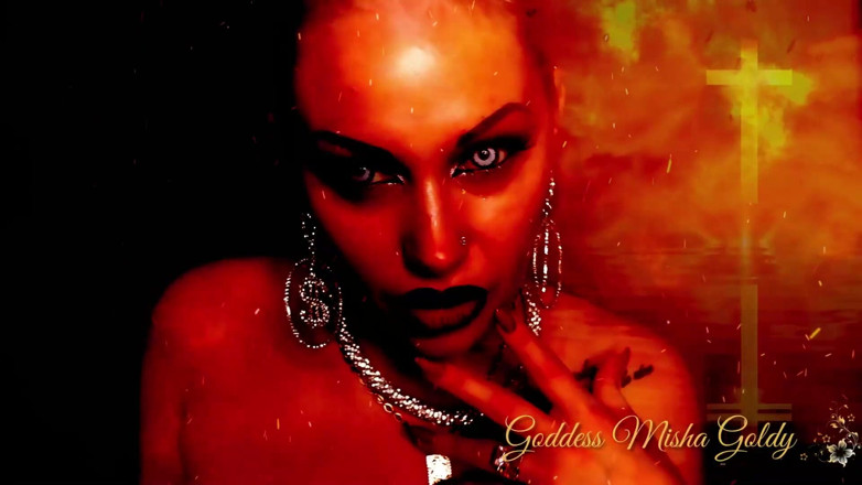 Goddess Misha Goldy: Hipnotizante antirreligioso ASMR! ¡Dale tu alma y tu cuerpo al diablo!