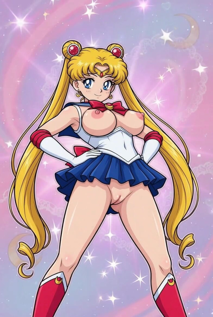 L6RD7BLU3 AI: Sailor Moon sıkı kel götlü amcığını sallıyor