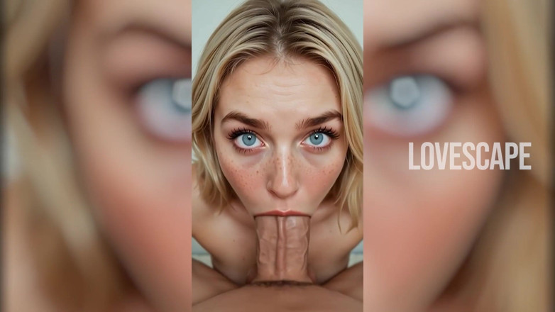 Lovescape: Reina rubia de garganta profunda: acabado facial de carga masiva (ai...