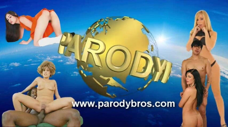Parody Bros: Une salope aux cheveux noirs fait une gorge profonde à une...