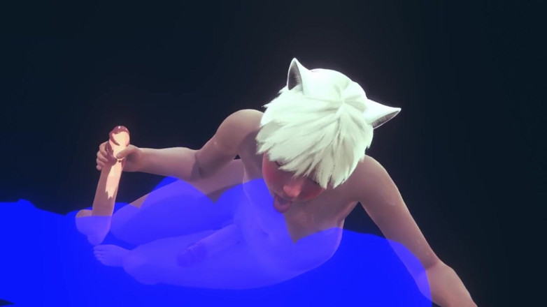 Yaoitube: Yaoi femboy - 性感的neko femboy粗暴性爱 第1部分