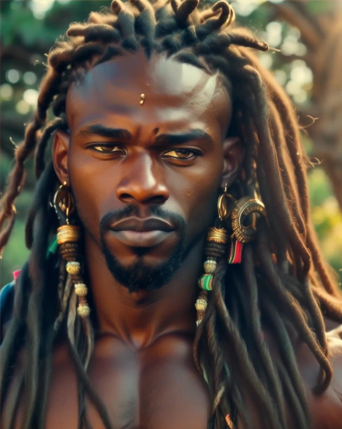 Jacks: Homme africain dans la nature