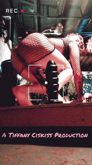 Tiffany Ciskiss: Awek banci Tiffany Ciskiss mengongkek pantat pada mainan besar