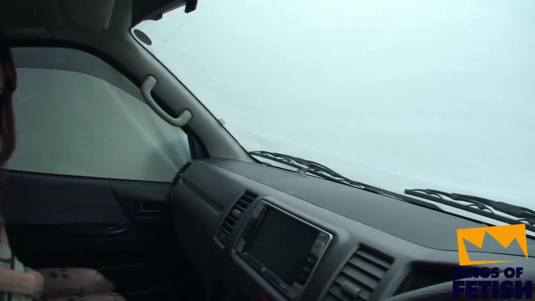 Pure Japanese adult video ( JAV): Japanese babe sucks a hairy cock in car POV style...