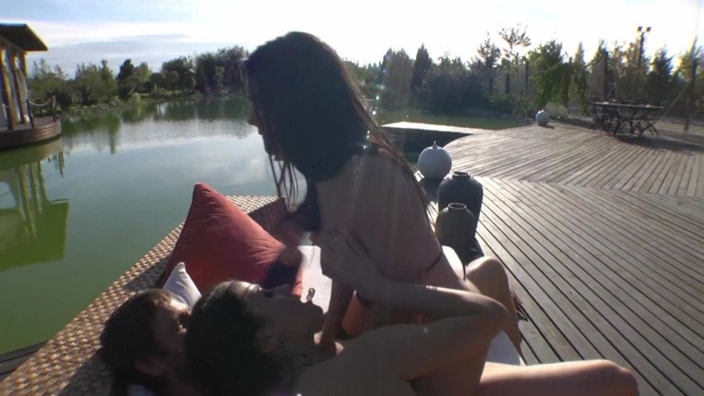 Pornstar Network: Valentina Nappi sharing dick with babe in stockings