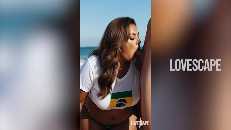 Lovescape: Madura brasileña gruesa monta joven polla cruda - sesión de follada...