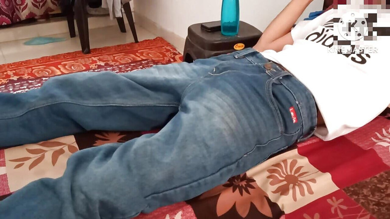 Desi__Panda: Indian Straight Boy Big Cock Masturbation While Roommate in the...