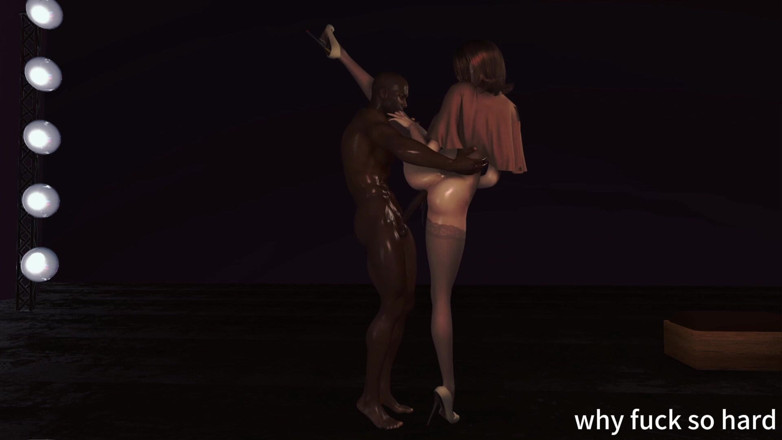 Why fuck so hard: 3D spogliarellista milf matura calda tradisce con grande cazzo nero