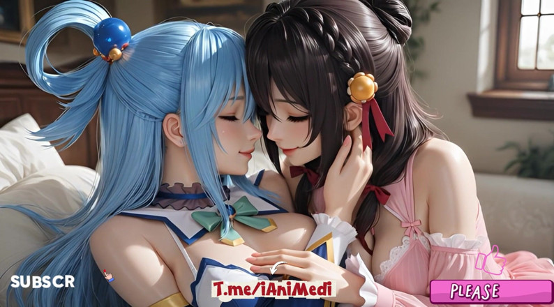 Ianimedia: Sfw Aqua і Yunyun з м'якого шоу Konosuba, зворушливі та поцілунки лесбіянок