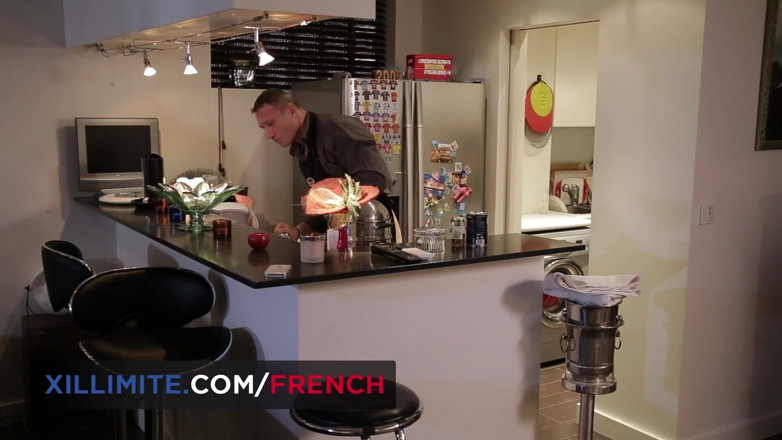 French girls at work: Intense sex at work with sensual brunette in stockings
