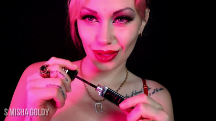 Goddess Misha Goldy: Trénink závislosti na rtech! Staňte se totálně vymytím mozku! Goon...