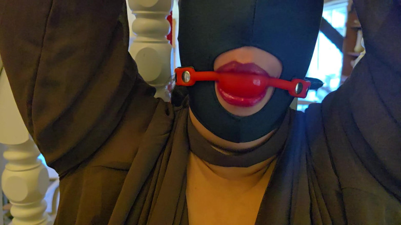 Slutty Ms B: ボールが口を塞がれてタッチアップされた