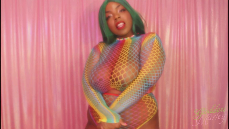Goddess Marley: Rainbow Big Titty Cocktease