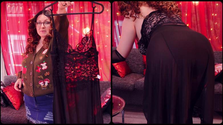 Arya Grander: Durchsichtige Mesh-Magie: Probieren sie es an, dessous-kleid zu schleppen