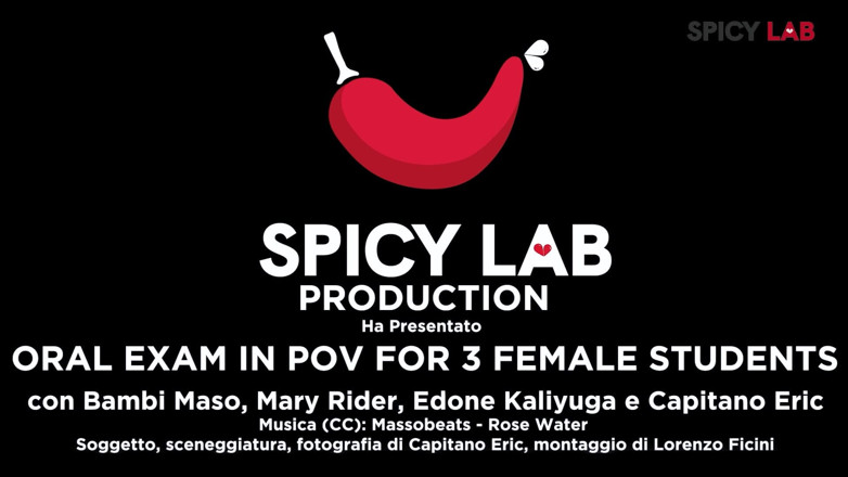 Spicy Lab Production: 3명의 여학생을 위한 시점 구술 심문