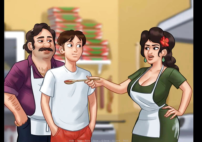 Dirty GamesXxX: Summertime saga: heiße italienische MILF aus der pizzeria, episode 55
