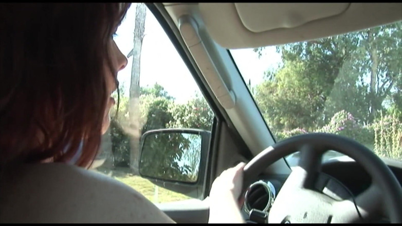 Real Life Cougars: Horny red haired cougar rubs her pussy while riding a...