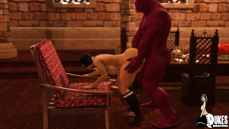 Dukes Hardcore Honeys: Super heroínas cautivas y folladas por monstruo