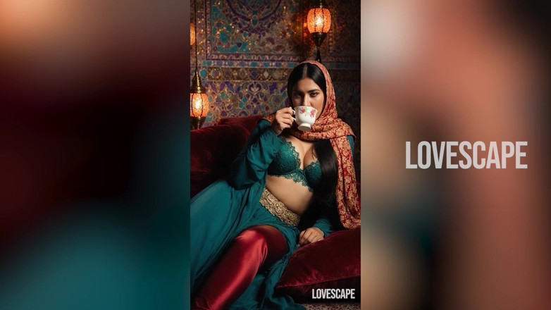 Lovescape: Arabská princezna ošukaná divoce - končí lepkavou náloží obličeje