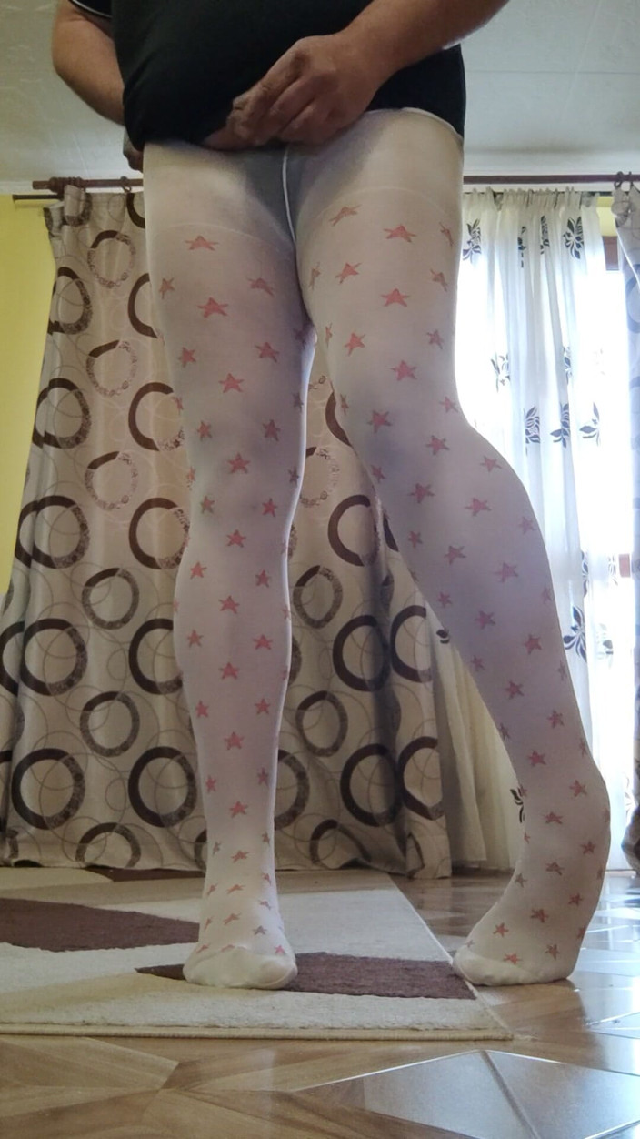 Pantyhosecouple123: Lo strofino nei miei collant, collant, leggings bianchi