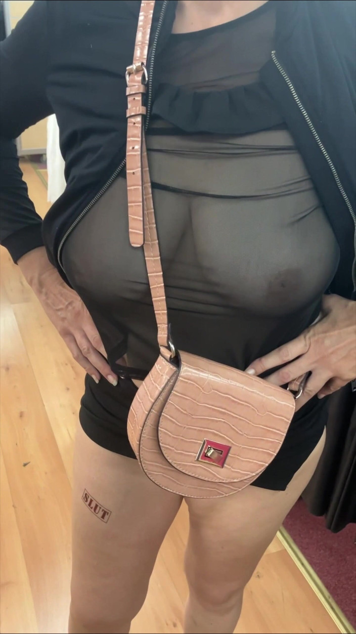 Lady Oups: Lady Oups Micro Dress Shopping Flashing