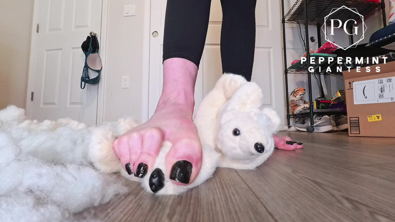 Peppermint Giantess: 67 Große Riesin, barfuß, plushie crush: Größe 16 Zehen reißen auf &amp;...