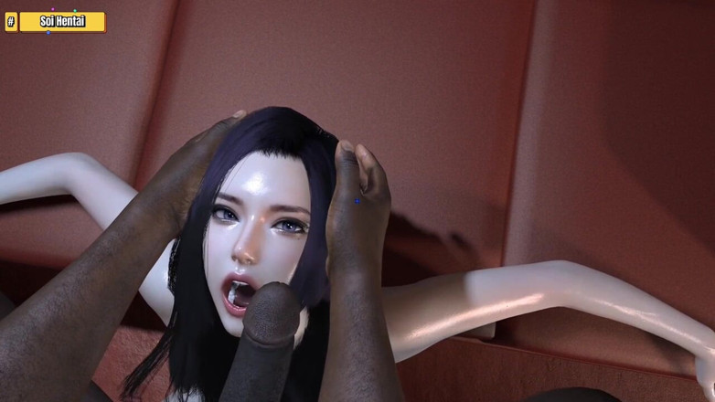 Soiyu Hentai: Hentai 3d (V14) - analer dreier mit zwei schwarzen schwänzen