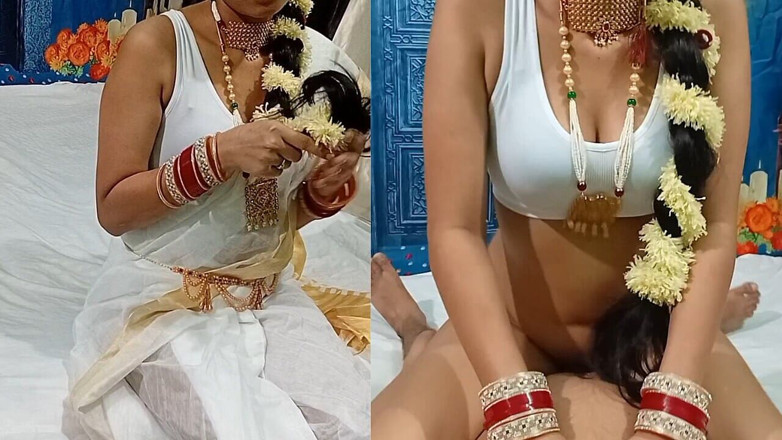 Vamika: Pepek Bhabhi Tamil dikongkek dalam saree putih