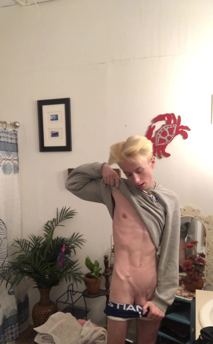 GhostCams: Skinny Teen Gets Naked and Shows off
