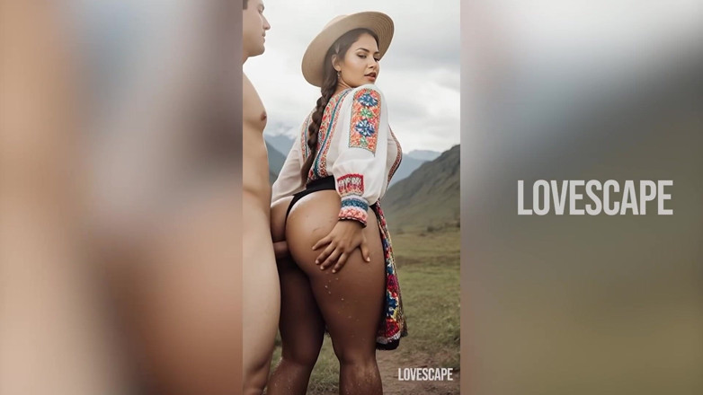 Lovescape: Горная крестьянская крошка с большой попкой - принимает член глубоко среди сценических Peaks