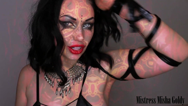 Goddess Misha Goldy: Trance de lápiz labial mágico de Voodoo witch para obtener...