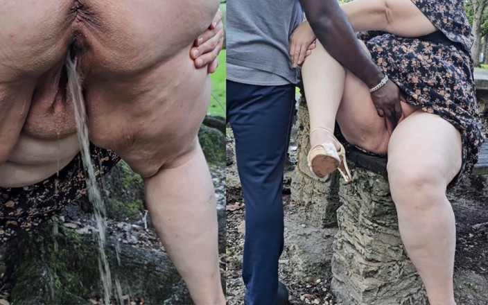 Jamdown26 Big Fat Ass BBW SSBBW Porn: 공원에서 오줌 싸고 내 보지를 손가락으로 따먹어