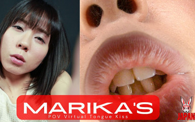 Japan Fetish Fusion: Виртуальный поцелуй с языком с Marika Naruse