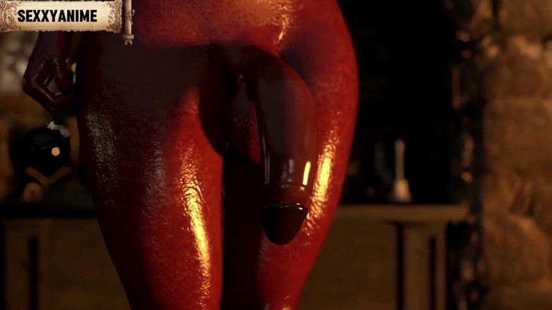 SexxyAnimeTS: Shemale riempie la sua figa di sperma