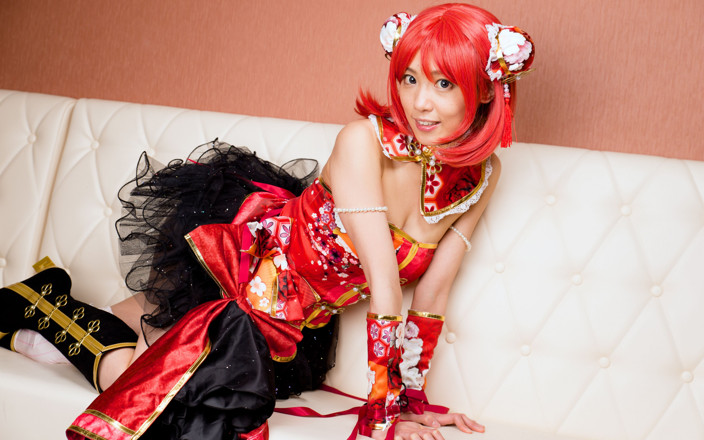 Go Sushi: Cosplay mit der sexy teen-Liebe Saotome zu dritt gefickt
