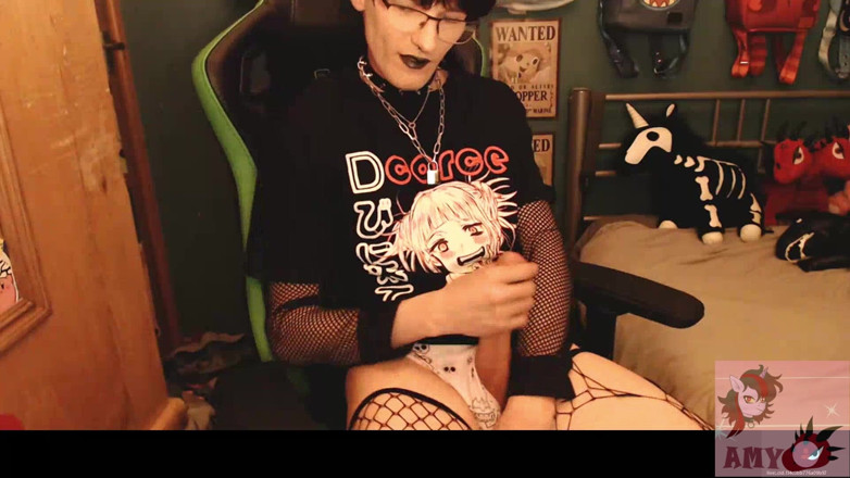 AmyBellx: 哥特人撸管并高潮