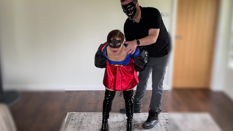 Queen-Lucy: Super Heroine Captured, Restrained, Gagged and Touched, Flogged, Teased, BDSM