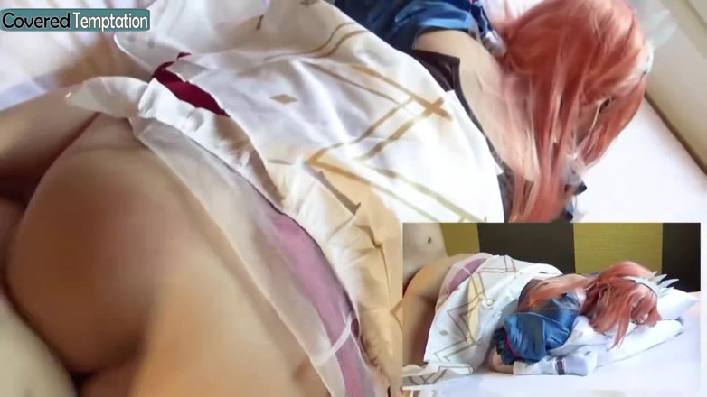 Asian happy ending: Gyaru, cosplayeuse sans capote, creampie, se déchaîne, Ahegao expose son...