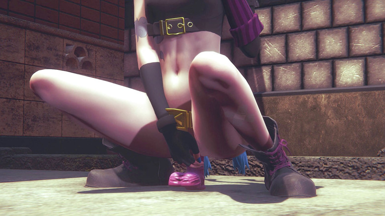 Waifu club 3D: Jinx encontrou um vibrador rosa na rua e cavalga