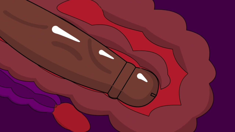 Animate golden: Ejaculação anal (animação)