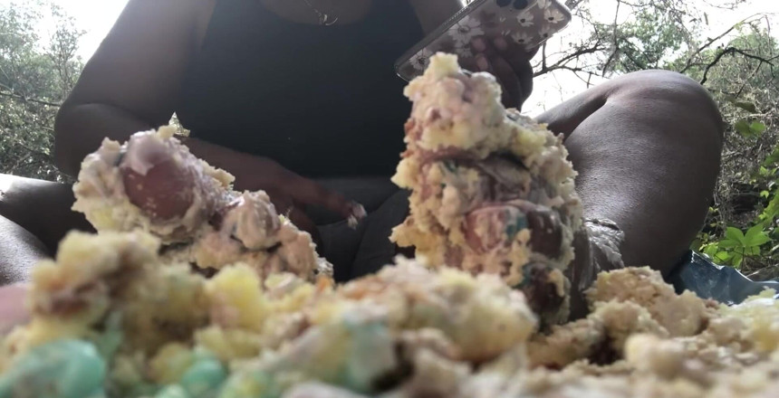 Baby Soles: Smashing Cake with My Feet Pov