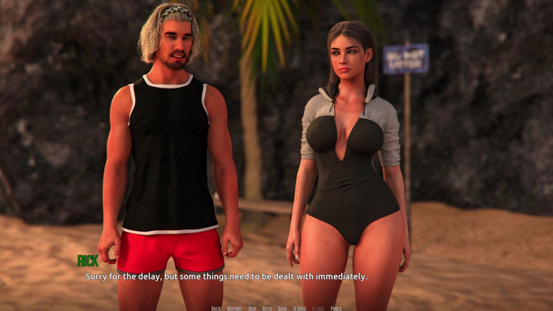 3D Cartoon Porn: Dominos Beach 4 - Alex Fiona की मदद से समुद्र तट पर नौकरी करता है