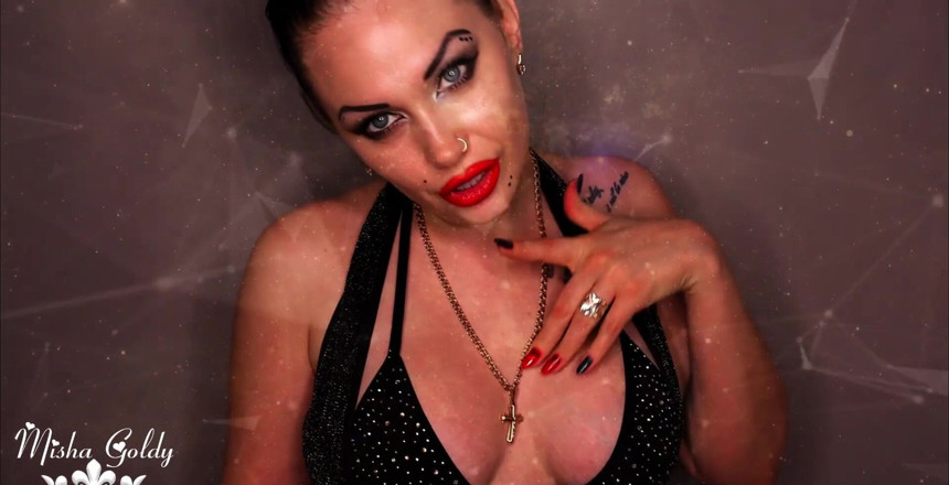 Goddess Misha Goldy: Permitindo que você adore meus lábios e punheta!
