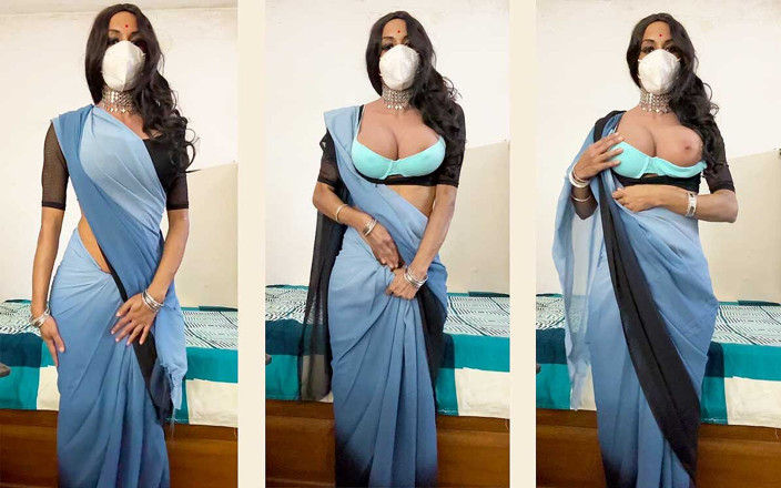 Anushka Crossy: Crossdresser lagi asik ngocok sambil masturbasi sambil masturbasi