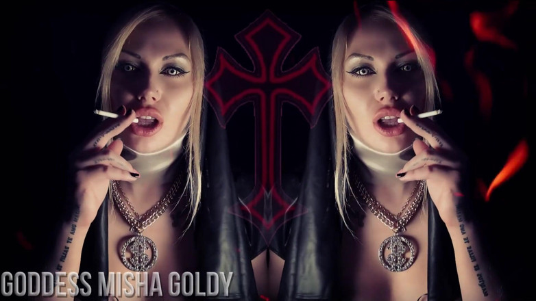 Goddess Misha Goldy: Você estará no inferno se eu for sua razão para...