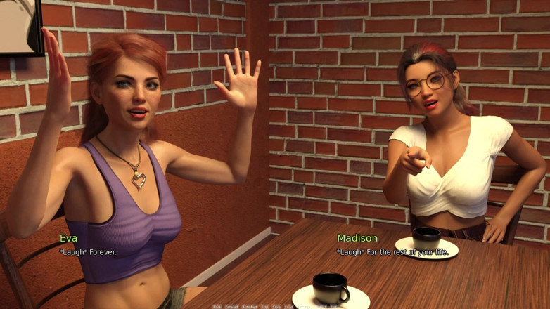 3D Cartoon Porn: Mon dortoir 253 : Daphne-Scarlett, bain de piscine nue et conversation avec...