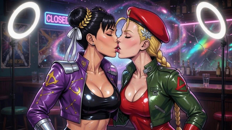 AI Porn: Cammy i Chun Li całują Ai