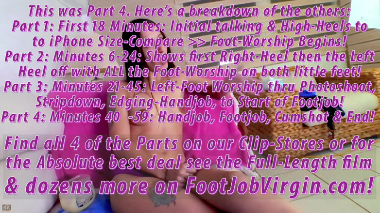 FootJobVirgin: 来自娇小的3英尺娇小kylie rose的足交和射精和摆姿势的照片 第4部分，共4部分！