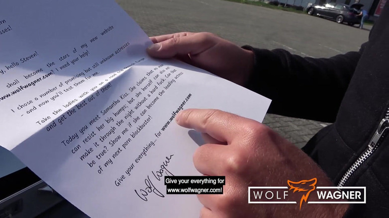 Wolf Wagner Com: Неслухняна трахається на відкритому повітрі для товстої Саманти! Кастинг Вовка Вагнера